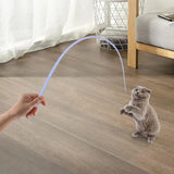 Maxbell Teaser Toy Portable Exercise Toy Exercise Play Interactive Cat Toy for Kitty style C