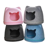 Maxbell Pet Cat Cushion Bed Removable Portable Cave Bed Cat Beds for Indoor Cats Light gray