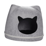 Maxbell Pet Cat Cushion Bed Removable Portable Cave Bed Cat Beds for Indoor Cats Light gray