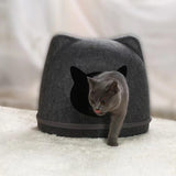 Maxbell Pet Cat Cushion Bed Removable Portable Cave Bed Cat Beds for Indoor Cats Deep gray