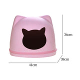 Maxbell Pet Cat Cushion Bed Removable Portable Cave Bed Cat Beds for Indoor Cats Pink