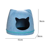 Maxbell Pet Cat Cushion Bed Removable Portable Cave Bed Cat Beds for Indoor Cats Blue