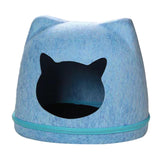 Maxbell Pet Cat Cushion Bed Removable Portable Cave Bed Cat Beds for Indoor Cats Blue