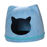 Maxbell Pet Cat Cushion Bed Removable Portable Cave Bed Cat Beds for Indoor Cats Blue