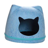 Maxbell Pet Cat Cushion Bed Removable Portable Cave Bed Cat Beds for Indoor Cats Blue