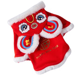 Maxbell Chinese Festival Lion Dance Pet Costume Tang Suit for Kitten Small Animals