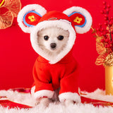 Maxbell Chinese Festival Lion Dance Pet Costume Tang Suit for Kitten Small Animals