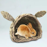 Maxbell Bunny Grass Tunnel Chew Toy Hay Bed for Small Animals Hamster Play and Sleep