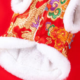 Maxbell Dog Chinese New Year Costume Pet Costume Tang Suit for Small Dogs Puppy Cats