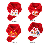 Maxbell Pet New Year Scarf Washable Dog Knitted Scarf for Kitten Puppy New Year Gift Style A