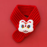 Maxbell Pet New Year Scarf Washable Dog Knitted Scarf for Kitten Puppy New Year Gift Style A
