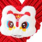 Maxbell Pet New Year Scarf Washable Dog Knitted Scarf for Kitten Puppy New Year Gift Style A