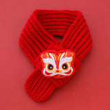 Maxbell Pet New Year Scarf Washable Dog Knitted Scarf for Kitten Puppy New Year Gift Style B