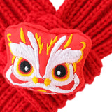 Maxbell Pet New Year Scarf Washable Dog Knitted Scarf for Kitten Puppy New Year Gift Style B