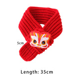 Maxbell Pet New Year Scarf Washable Dog Knitted Scarf for Kitten Puppy New Year Gift Style B