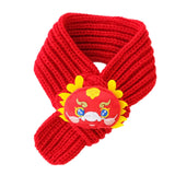 Maxbell Pet New Year Scarf Washable Dog Knitted Scarf for Kitten Puppy New Year Gift Style C