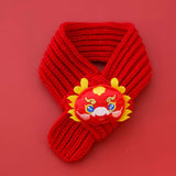 Maxbell Pet New Year Scarf Washable Dog Knitted Scarf for Kitten Puppy New Year Gift Style C