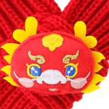 Maxbell Pet New Year Scarf Washable Dog Knitted Scarf for Kitten Puppy New Year Gift Style C