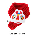 Maxbell Pet New Year Scarf Washable Dog Knitted Scarf for Kitten Puppy New Year Gift Style D