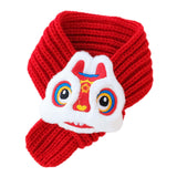Maxbell Pet New Year Scarf Washable Dog Knitted Scarf for Kitten Puppy New Year Gift Style D