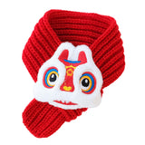 Maxbell Pet New Year Scarf Washable Dog Knitted Scarf for Kitten Puppy New Year Gift Style D