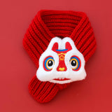 Maxbell Pet New Year Scarf Washable Dog Knitted Scarf for Kitten Puppy New Year Gift Style D