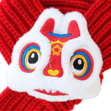 Maxbell Pet New Year Scarf Washable Dog Knitted Scarf for Kitten Puppy New Year Gift Style D