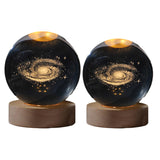 Maxbell Crystal Ball Night Light Galactic System Nightlight for Living Room Ornament 6cm round ball