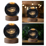 Maxbell Crystal Ball Night Light Galactic System Nightlight for Living Room Ornament 6cm round ball