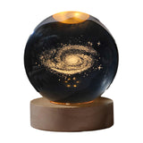 Maxbell Crystal Ball Night Light Galactic System Nightlight for Living Room Ornament 6cm round ball