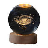 Maxbell Crystal Ball Night Light Galactic System Nightlight for Living Room Ornament 6cm round ball
