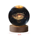 Maxbell Crystal Ball Night Light Galactic System Nightlight for Living Room Ornament 6cm round ball