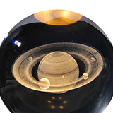 Maxbell Crystal Ball Night Lamp Bedside Lamp with Wooden Base for Desk Bedroom Decor 8cm round ball