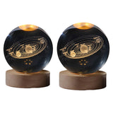 Maxbell Crystal Ball Night Light Boys Girls Astronomy Night Lamp for Home Desk Decor 6cm round ball
