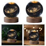 Maxbell Crystal Ball Night Light Boys Girls Astronomy Night Lamp for Home Desk Decor 6cm round ball