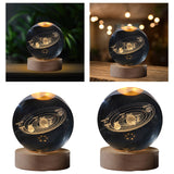 Maxbell Crystal Ball Night Light Boys Girls Astronomy Night Lamp for Home Desk Decor 6cm round ball