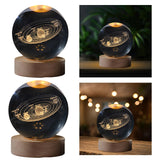 Maxbell Crystal Ball Night Light Boys Girls Astronomy Night Lamp for Home Desk Decor 6cm round ball
