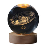Maxbell Crystal Ball Night Light Boys Girls Astronomy Night Lamp for Home Desk Decor 6cm round ball