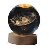 Maxbell Crystal Ball Night Light Boys Girls Astronomy Night Lamp for Home Desk Decor 8cm round ball