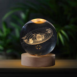 Maxbell Crystal Ball Night Light Boys Girls Astronomy Night Lamp for Home Desk Decor 8cm round ball