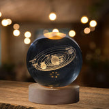 Maxbell Crystal Ball Night Light Boys Girls Astronomy Night Lamp for Home Desk Decor 8cm round ball
