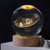 Maxbell Crystal Ball Night Light Boys Girls Astronomy Night Lamp for Home Desk Decor 8cm round ball