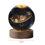Maxbell Crystal Ball Night Light Boys Girls Astronomy Night Lamp for Home Desk Decor 8cm round ball
