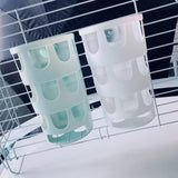 Maxbell Rabbit Hay Feeder Rack Durable Cage Pet Feeding Bowl for Gerbils Ferret Pets Blue