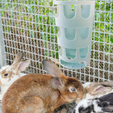 Maxbell Rabbit Hay Feeder Rack Durable Cage Pet Feeding Bowl for Gerbils Ferret Pets Blue