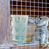 Maxbell Rabbit Hay Feeder Rack Durable Cage Pet Feeding Bowl for Gerbils Ferret Pets Blue