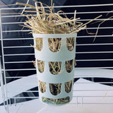 Maxbell Rabbit Hay Feeder Rack Durable Cage Pet Feeding Bowl for Gerbils Ferret Pets Blue