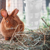 Maxbell Rabbit Hay Feeder Rack Durable Cage Pet Feeding Bowl for Gerbils Ferret Pets White