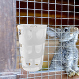 Maxbell Rabbit Hay Feeder Rack Durable Cage Pet Feeding Bowl for Gerbils Ferret Pets White