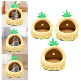 Maxbell Semi Enclosed Cat Nest with Playing Ball Soft Comfortable Pet House for Cats